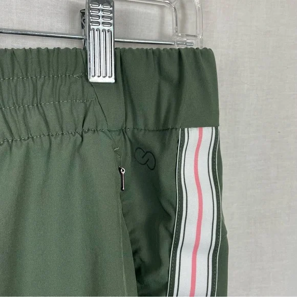 CALIA by Carrie Underwood Journey Tuxedo Stripe Green Pants M - Picture 3 of 5